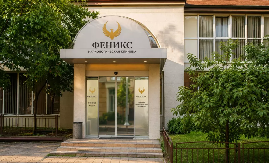 Вход в наркологическую клинику «Феникс» в Вытегре